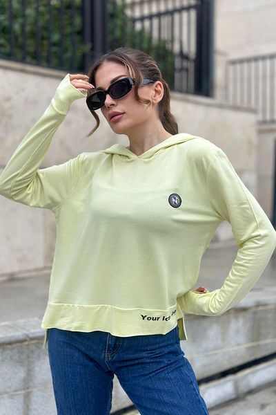 NEW LAVİVA Women's Green Hoodie - 700-3172