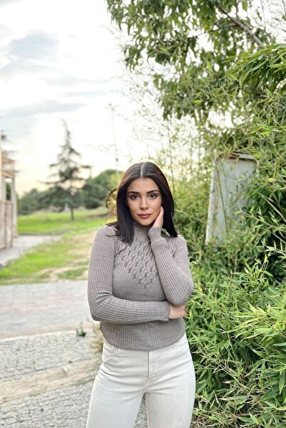 NEW LAVİVA Women's Beige Knitwear Blouse - 700-K7529