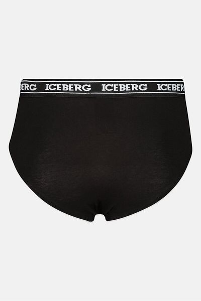 Iceberg Men 2 Pieces Brand Logo Trunks, Black
