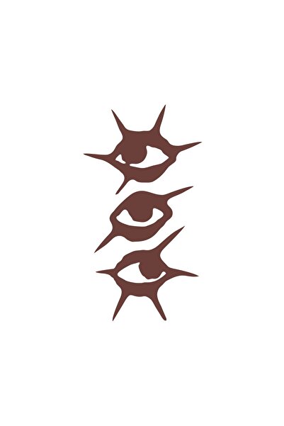 Reysa Tasarım ملصق سيارة عيون مقاس 17×17 سم بني