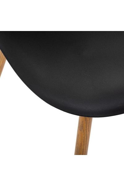 Generic atmosphera Taho Contemporary Design Polypropylene Dining Chair Black and Brown 157268I