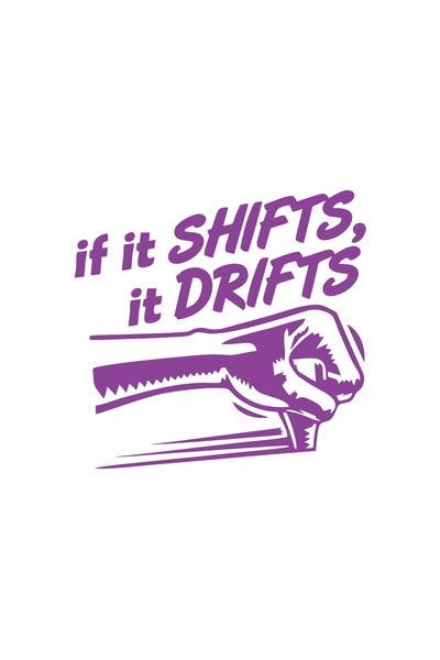 Reysa Tasarım ملصق سيارة If It Shifts It Drifts مقاس 17x17 سم أرجواني