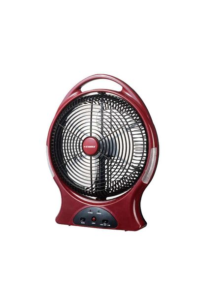 Generic STARGOLD 12-Inch Rechargeable Table Fan with LED Light, 2-Speed, USB Charging, 8-Hour Runtime