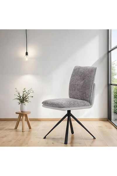 Generic Micasa High-Quality Fix Dining Chair Dark Grey and Black DD8486-4F