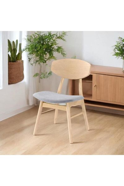 Generic Micasa High-Quality and Durable Dining Chair Beige and Grey DAVID-01_DC