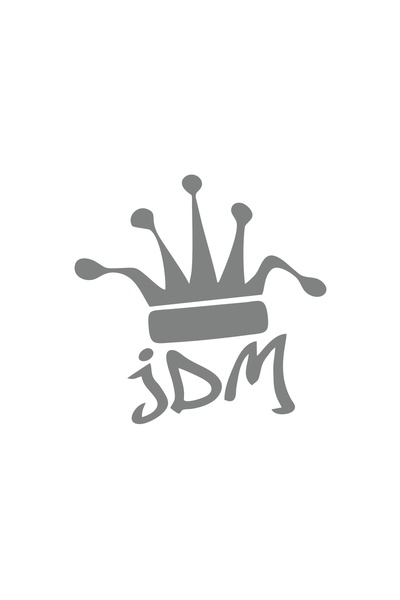 Reysa Tasarım ملصق سيارة JDM King Crown مقاس 17 × 17 سم باللون الرمادي