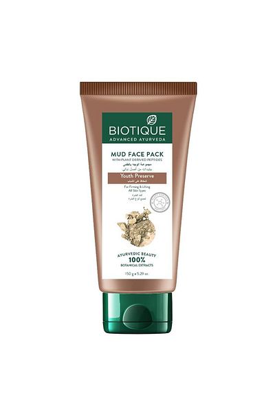 Biotique Youth Preserve Mud Face Pack 150 g – Detox & Glow with Natural Minerals
