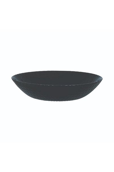 Generic طبق حساء لومينارك بامبيل، زجاج مقسّى، آمن للاستخدام في غسالة الأطباق والميكروويف، أسود، 20 سم، Q4619