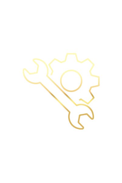 Reysa Tasarım Mechanic Car Sticker 17X17 cm Gold