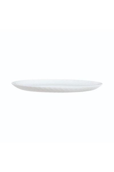Generic Luminarc Pampille Dishwasher and Microwave Safe Tempered Glass Dinner Plate White 25cm Q4655