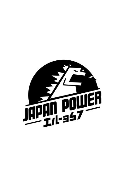 Reysa Tasarım ملصق سيارة ياباني باور مقاس 17×17 سم باللون الأسود