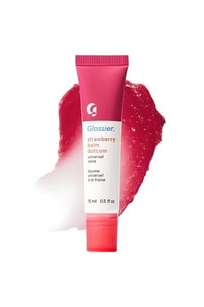 Glossier Balm Dotcom Universal Lip Balm & Skin Salve, Strawberry 15ml - Hydrating & Multipurpose