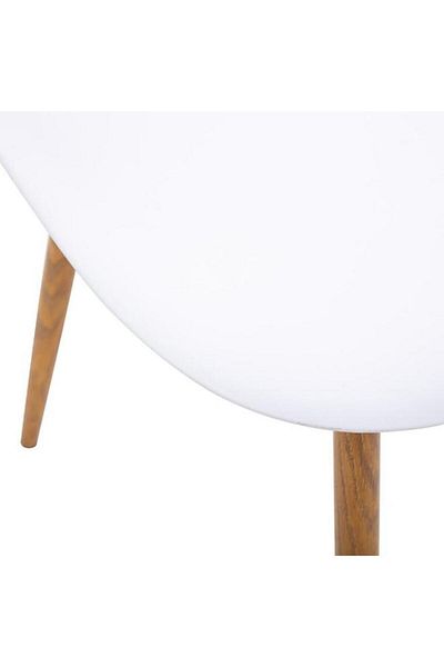 Generic atmosphera Taho Contemporary Design Polypropylene Dining Chair White and Brown 157268G