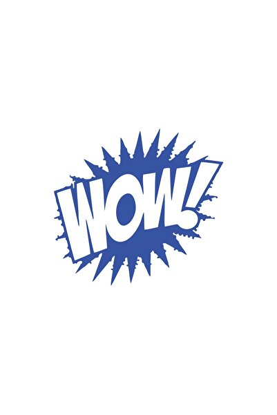 Reysa Tasarım ملصق سيارة واو مقاس 17×17 سم لون أزرق