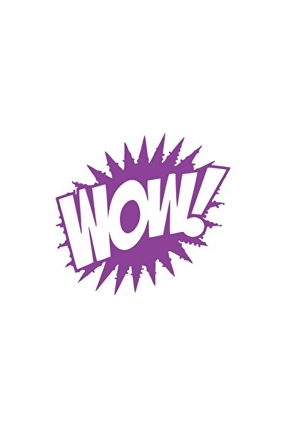 Reysa Tasarım ملصق سيارة واو مقاس 17×17 سم باللون الأرجواني