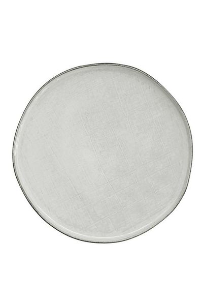 Generic طبق عشاء دائري من الفخار من إيزي لايف، لون رمادي ريفي، 27 سم، R2390#COGR