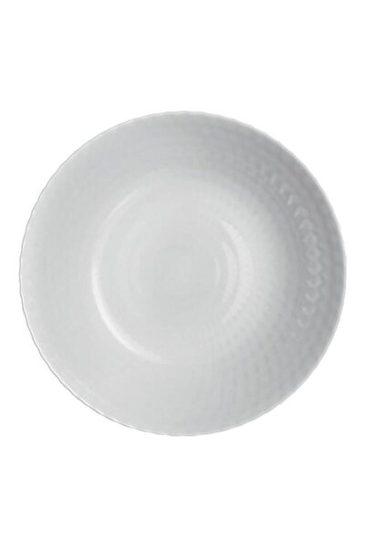 Generic Luminarc Pampille Dishwasher and Microwave Safe Tempered Glass Soup Plate Light Grey 20cm Q4645