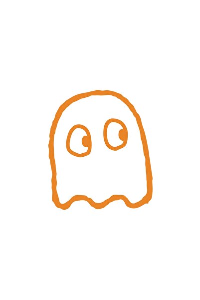 Reysa Tasarım ملصق سيارة شبح لطيف مقاس 17 × 17 سم برتقالي