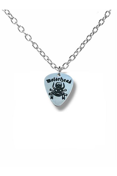 Herşey Nota Motörhead Rock Music Band Pen Shaped Double Sided Rock Sign Unisex Metal Necklace