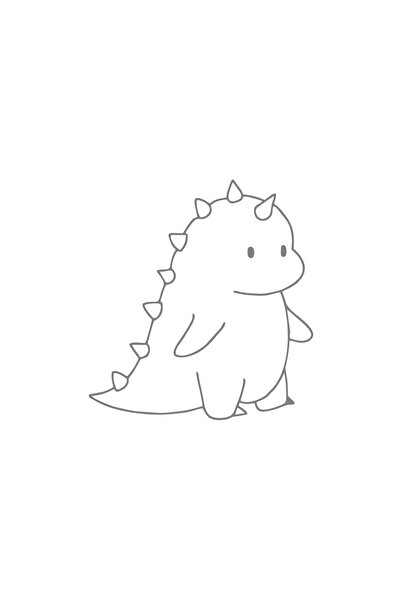 Reysa Tasarım ملصق سيارة دينو لطيف مقاس 17 × 17 سم باللون الرمادي