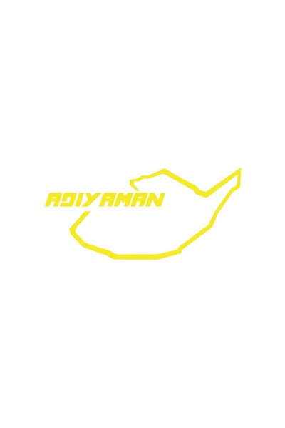 Reysa Tasarım Adiyaman Map Car Sticker 17X17 cm Yellow