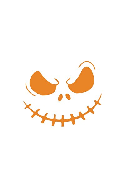 Reysa Tasarım Scary Face Car Sticker 17X17 cm Orange