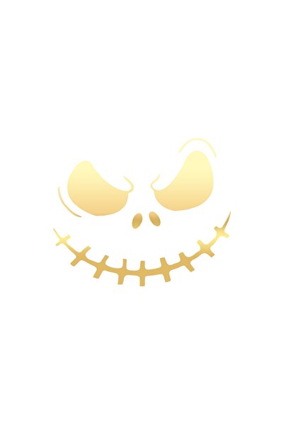 Reysa Tasarım Scary Face Car Sticker 17X17 cm Gold