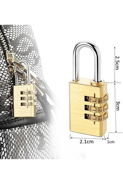 Other Resettable Combination Lock with 3-Digit Password (55 × 21 × 10 mm)