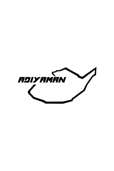 Reysa Tasarım ملصق سيارة خريطة أديامان مقاس 17x17 سم باللون الأسود