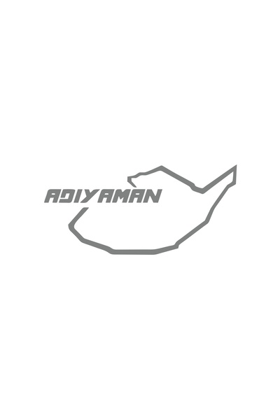 Reysa Tasarım ملصق سيارة خريطة أديامان مقاس 17x17 سم رمادي