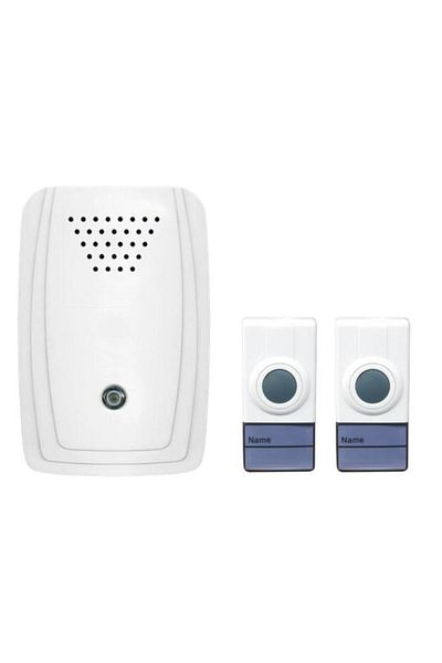 Generic Roule Customisable 16 Tunes Wireless Battery Powered Digital Door Bell Chime White