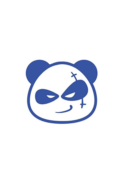 Reysa Tasarım ملصق سيارة سيرنر باندا مقاس 17x17 سم باللون الأزرق