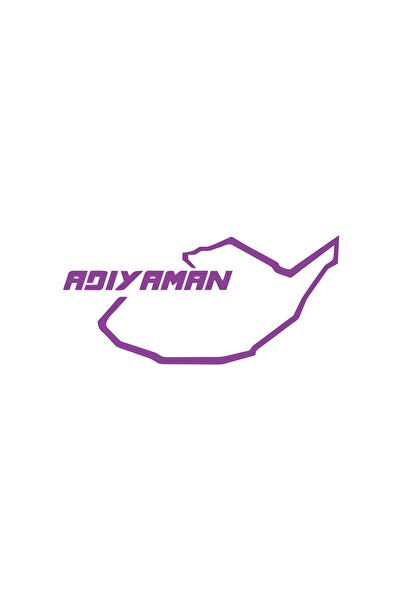 Reysa Tasarım ملصق سيارة خريطة أديامان مقاس 17x17 سم أرجواني