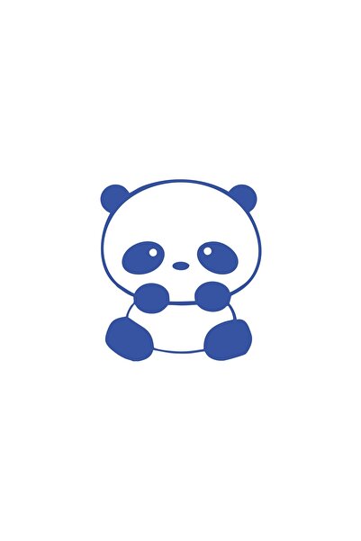 Reysa Tasarım ملصق سيارة باندا لطيف مقاس 17 × 17 سم باللون الأزرق