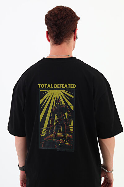 mantova Totaldefeated-Oversize T-Shirt |   Back Printed – Minimal Chest Patte...