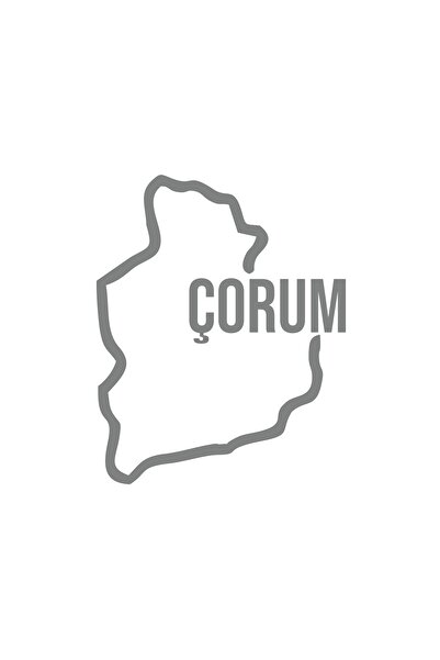 Reysa Tasarım ملصق سيارة خريطة سوروم مقاس 17x17 سم رمادي