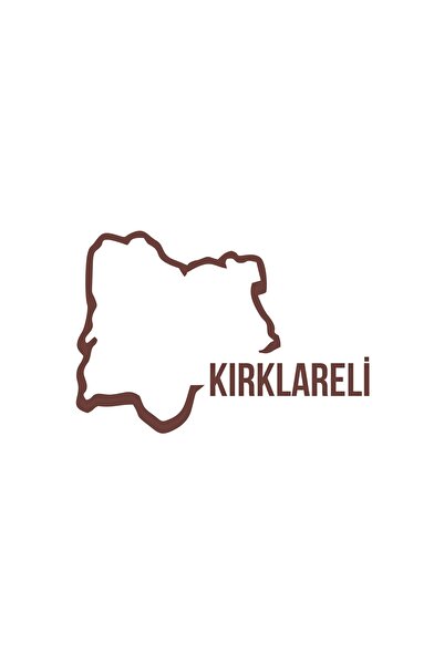 Reysa Tasarım ملصق سيارة خرائط كيركيلاري مقاس 17x17 سم بني