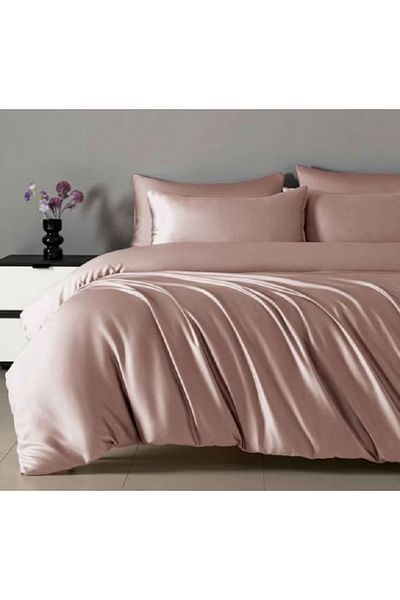 Primavera Home Double bed linen, 4 pieces, Finet Satinat, Fitted sheet 180x200cm, Powder Pink