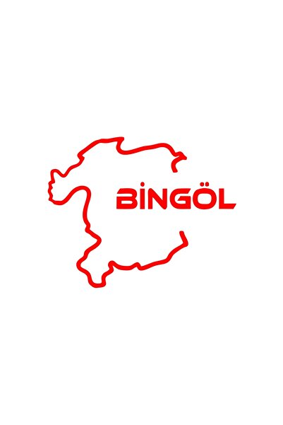 Reysa Tasarım ملصق سيارة خريطة بينجو 17x17 سم أحمر