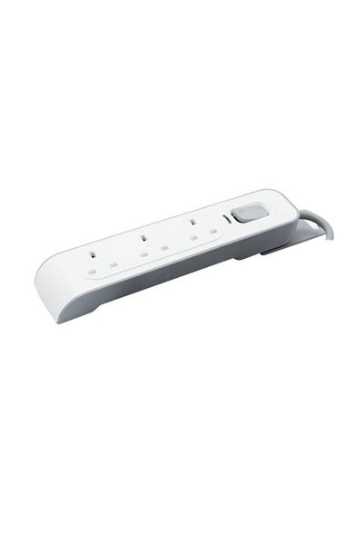 Generic SmartCube Platinum Smartcube 3-Way Extension Cord White 3m