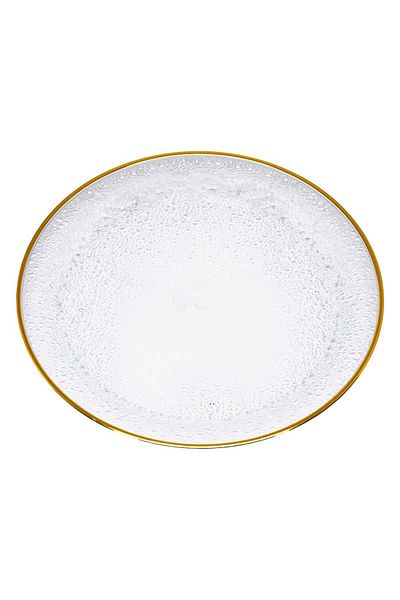 PUFO Tavă decorativă elegantă Pufo Luxury pentru servirea aperitivelor, prăjiturilor, fructelor, 27 cm