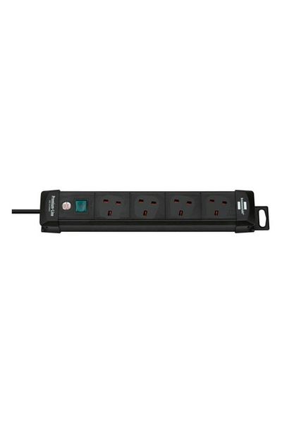 Generic Brennenstuhl 4-Way Premium Line Extension Cord Black 3m
