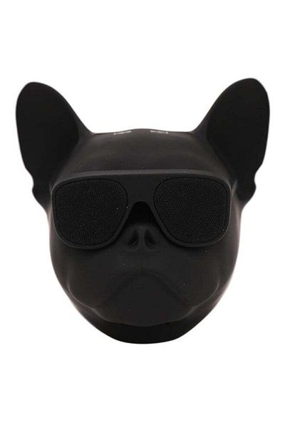 Generic Precision Cool Dog Head Bluetooth Speaker Black