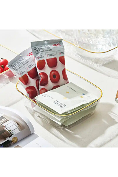 PUFO Elegant decorative tray Pufo Shine for serving appetizers, cakes, fruits, 26 x 18 cm