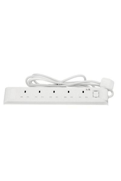 Generic HOME BEST High-Quality 5-Way Outlet Extension Cord White 5m SU245-5M-W