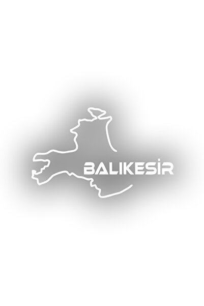 Reysa Tasarım ملصق سيارة خريطة باليكسيور مقاس 17x17 سم باللون الأبيض