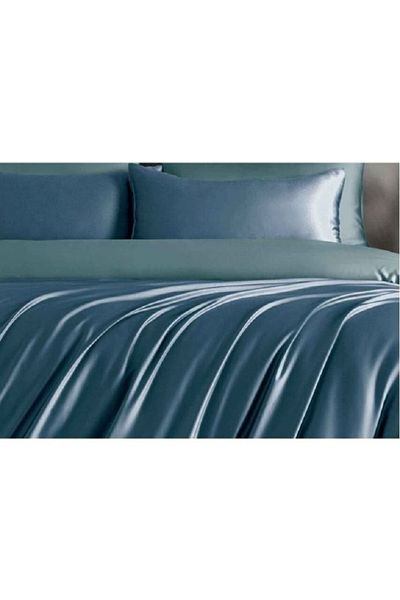 Primavara Double bed linen, 4 pieces, Finet Satinat, Fitted sheet 180x200cm, Pale Blue