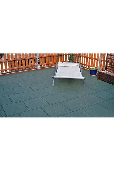 Generic CSP 4-Piece Rubber Tiles Green -RT-001