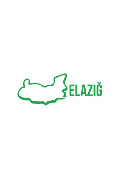 Reysa Tasarım Elazığ Map Car Sticker 17X17 cm Green