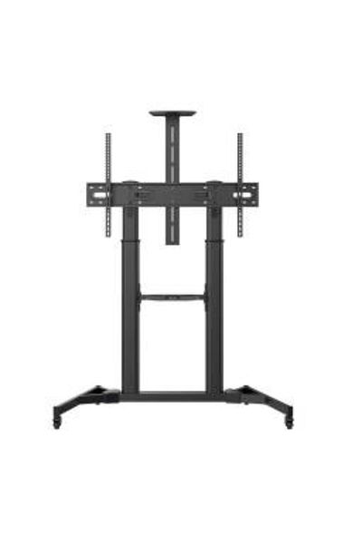 Generic Stand With Wheels Height Adjustable Shelf Rolling TV Cart for 60-100 Inch